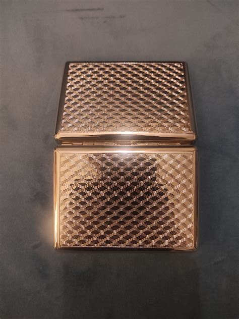 Vintage Cigarette Case Stainless Steel Metal Box Holder 